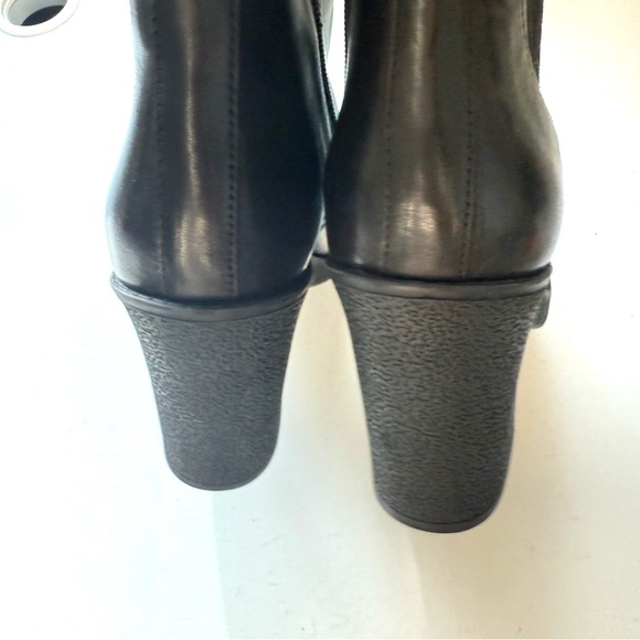 AEROSOLES Memphis Wedge Knee High Boot BLACK 8.5 Comfort Elastic Genuine Leather - Picture 9 of 15